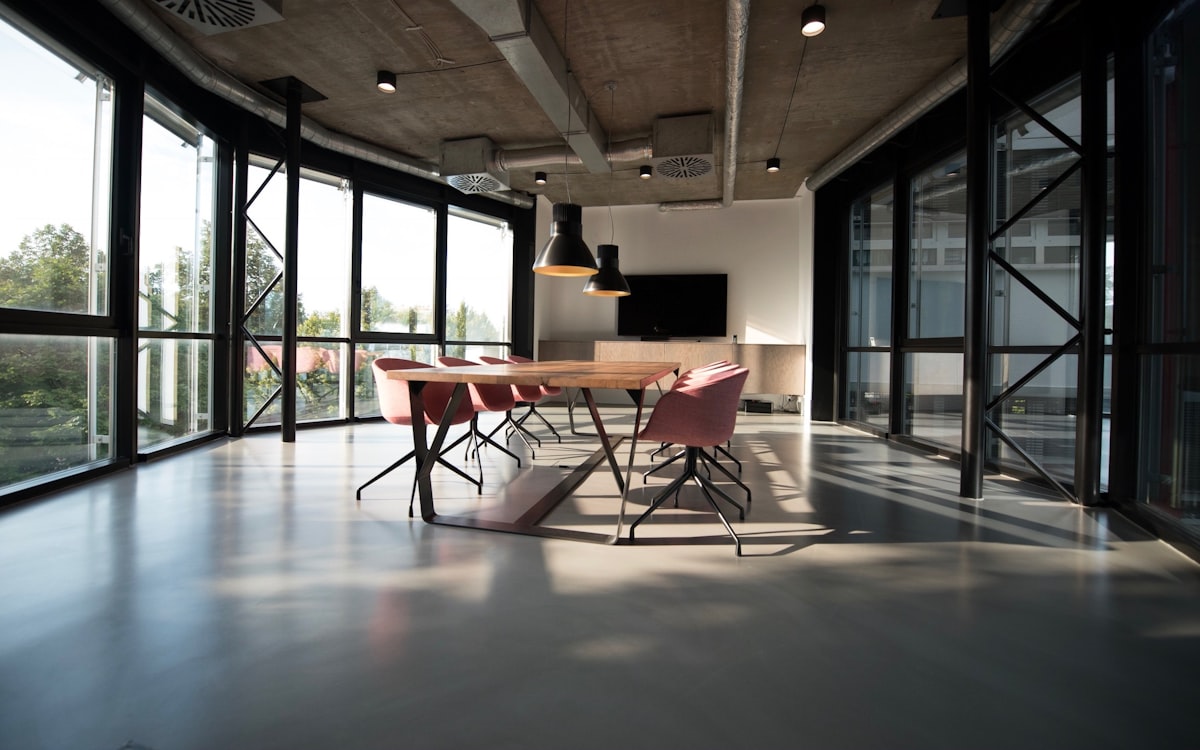 Bright, spotless modern office space